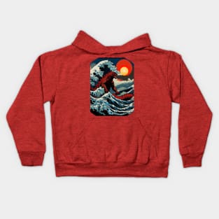 Great Wave monster Kids Hoodie